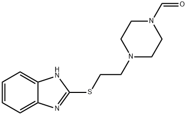 4-(2-(1H-苯并[D]咪唑-2-巯基)乙基)哌嗪-1-甲醛 结构式