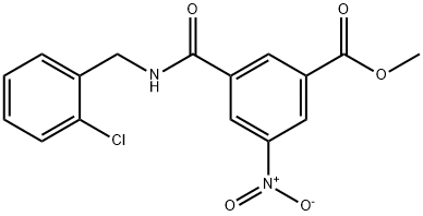 methyl 3-((2-chlorobenzyl)carbamoyl)-5-nitrobenzoate 结构式