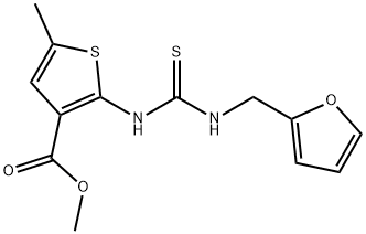 methyl 2-(3-(furan-2-ylmethyl)thioureido)-5-methylthiophene-3-carboxylate 结构式