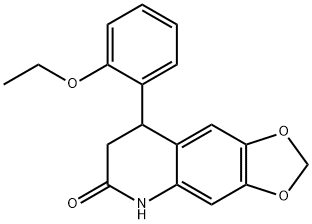 8-(2-Ethoxyphenyl)-7,8-dihydro-1,3-Dioxolo[4,5-g]quinolin-6(5H)-one 结构式