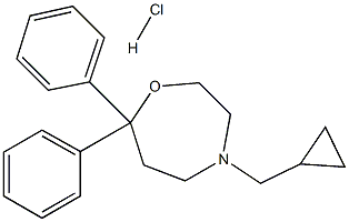 4-(Cyclopropylmethyl)-7,7-diphenyl-1,4-oxazepane hydrochloride 结构式