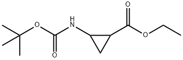 2-[(叔丁氧基羰基)氨基]环丙烷-1-羧酸乙酯 结构式