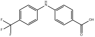 4-((4-(三氟甲基)苯基)氨基)苯甲酸 结构式