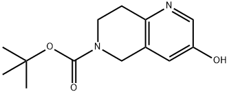 tert-butyl 3-hydroxy-7,8-dihydro-1,6-naphthyridine-6(5H)-carboxylate 结构式