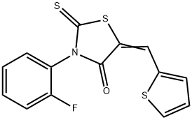 3-(2-fluorophenyl)-5-(2-thienylmethylene)-2-thioxo-1,3-thiazolidin-4-one 结构式