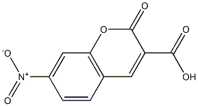 7-硝基-3-羧酸香豆素 结构式