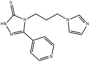 4-[3-(1H-imidazol-1-yl)propyl]-5-(pyridin-4-yl)-4H-1,2,4-triazole-3-thiol 结构式