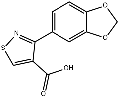 3-(Benzo[d][1,3]dioxol-5-yl)isothiazole-4-carboxylic acid 结构式