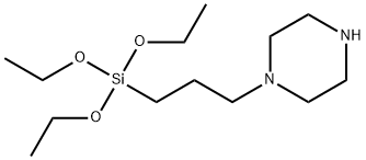 3-(1-哌嗪基)丙基三甲氧基硅烷 结构式
