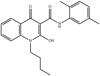 1-butyl-N-(2,5-dimethylphenyl)-2-hydroxy-4-oxo-1,4-dihydroquinoline-3-carboxamide 结构式