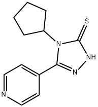 4-环戊基-5-(吡啶-4-基)-4H-1,2,4-三唑-3-硫醇 结构式