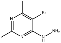 5-Bromo-4-hydrazinyl-2,6-dimethylpyrimidine 结构式