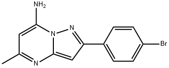 2-(4-BROMOPHENYL)-5-METHYL-PYRAZOLO[1,5-A]PYRIMIDIN-7-AMINE 结构式