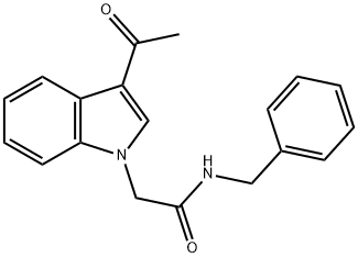 2-(3-acetyl-1H-indol-1-yl)-N-benzylacetamide 结构式