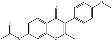 ACETIC ACID 3-(4-METHOXY-PHENYL)-2-METHYL-4-OXO-4H-CHROMEN-7-YL ESTER 结构式