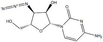 3'-Azido-3'-deoxycytidine 结构式