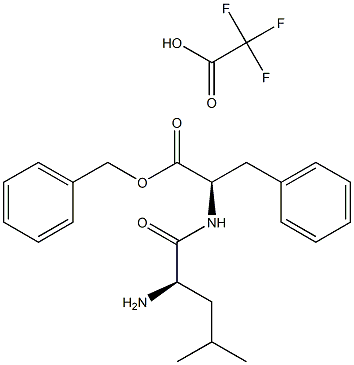 苄基L-亮氨酰-L-苯丙氨酸酯2,2,2-三氟乙酸酯 结构式