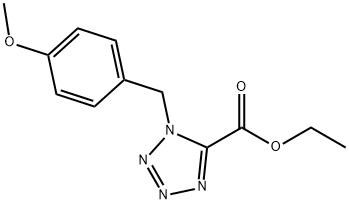 1-(4-甲氧基苄基)四唑-5-羧酸乙酯 结构式