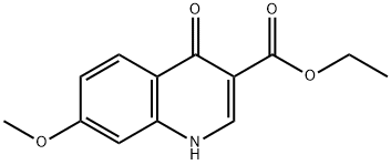 7-甲氧基-4-氧代-1,4-二氢喹啉-3-羧酸乙酯 结构式