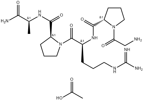 甘氨酰-L-脯氨酰-L-精氨酰-L-脯氨酰-L-丙氨酰胺二乙酸盐 结构式