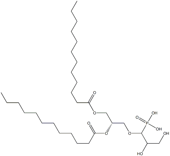 1,2-Dilauroyl-sn-glycero-3-phosphorylglycerol 结构式