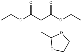 2-(1,3)二氧戊环-2-亚甲基丙二酸二乙酯 结构式