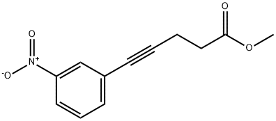 5-(3-nitrophenyl)pent-4-ynoic acid methyl ester 结构式