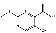 5-羟基-2-甲硫基嘧啶-4-甲酸 结构式