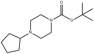 4-环戊基哌嗪-1-羧酸叔丁酯 结构式