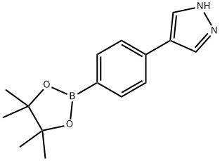 4-(4-(4,4,5,5-四甲基-1,3,2-二氧杂硼环戊烷-2-基)苯基)-1H-吡唑 结构式