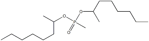 Phosphonic acid,methyl-,bis(1-methylheptyl) ester 
 结构式