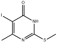 5-IODO-4-HYDROXY-6-METHYL-2-METHYLTHIOPYRIMIDINE 结构式