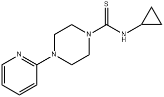 N-cyclopropyl-4-(pyridin-2-yl)piperazine-1-carbothioamide 结构式