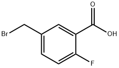 5-溴甲基-2-氟苯甲酸 结构式