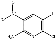 6-氯-5-碘-3-硝基吡啶-2-胺 结构式