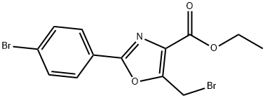 Ethyl 5-(bromomethyl)-2-(4-bromophenyl)oxazole-4-carboxylate 结构式