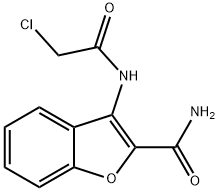 3-[(chloroacetyl)amino]-1-benzofuran-2-carboxamide 结构式