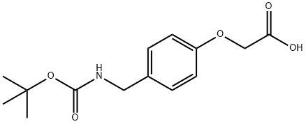 2-[[4-(Boc-amino)methyl]phenoxy]acetic acid 结构式