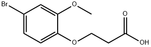 3-(4-Bromo-2-methoxyphenoxy)propanoic acid 结构式