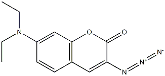 3-Azido-7-(diethylamino)-2H-chromen-2-one 结构式