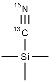 氰化三甲基硅烷-13C15N 结构式