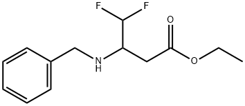 4,4-Difluoro-3-[(phenylmethyl)amino]butanoic acid ethyl ester 结构式