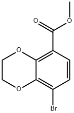 8-溴-2,3-二氢苯并[B] [1,4]二氧杂环己烯-5-羧酸甲酯 结构式