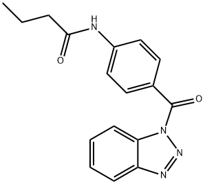 N-[4-(1H-benzotriazol-1-ylcarbonyl)phenyl]butanamide 结构式