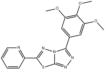 6-(pyridin-2-yl)-3-(3,4,5-trimethoxyphenyl)[1,2,4]triazolo[3,4-b][1,3,4]thiadiazole 结构式