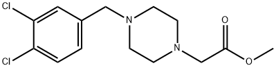 methyl 2-(4-(3,4-dichlorobenzyl)piperazin-1-yl)acetate 结构式