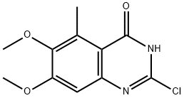 2-氯-6,7-二甲氧基-5-甲基喹唑啉-4-酮 结构式