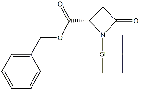 2-Azetidinecarboxylic acid, 1-[(1,1-dimethylethyl)dimethylsilyl]-4-oxo-,  phenylmethyl ester, (S)- 结构式