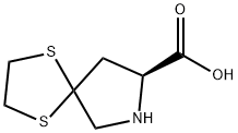 (8S)-1,4-dithia-7-azaspiro[4.4]nonane-8-carboxylic acid 结构式