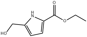 5-(羟甲基)-1H-吡咯-2-甲酸乙酯 结构式